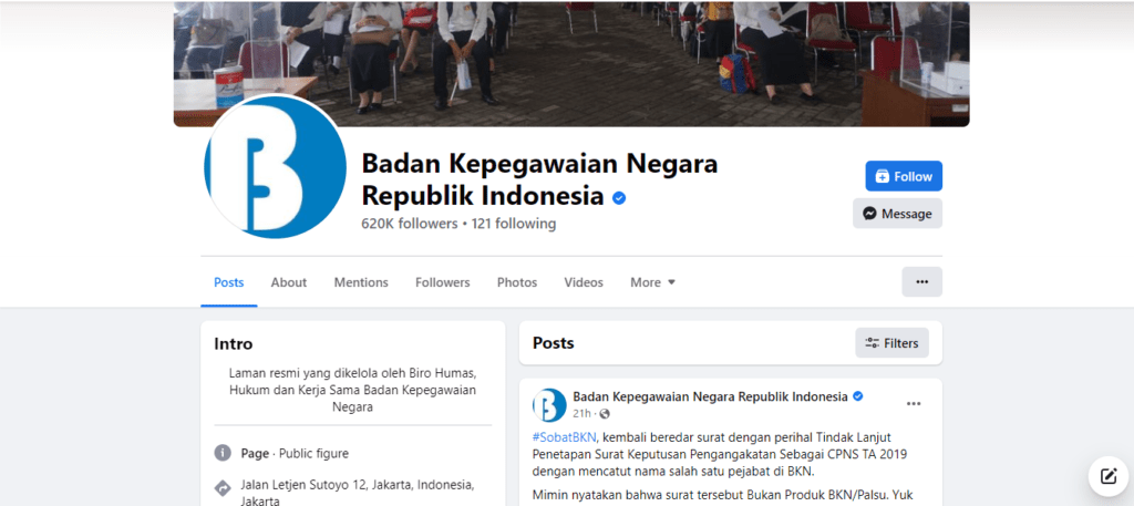 Akun Facebook BKN
