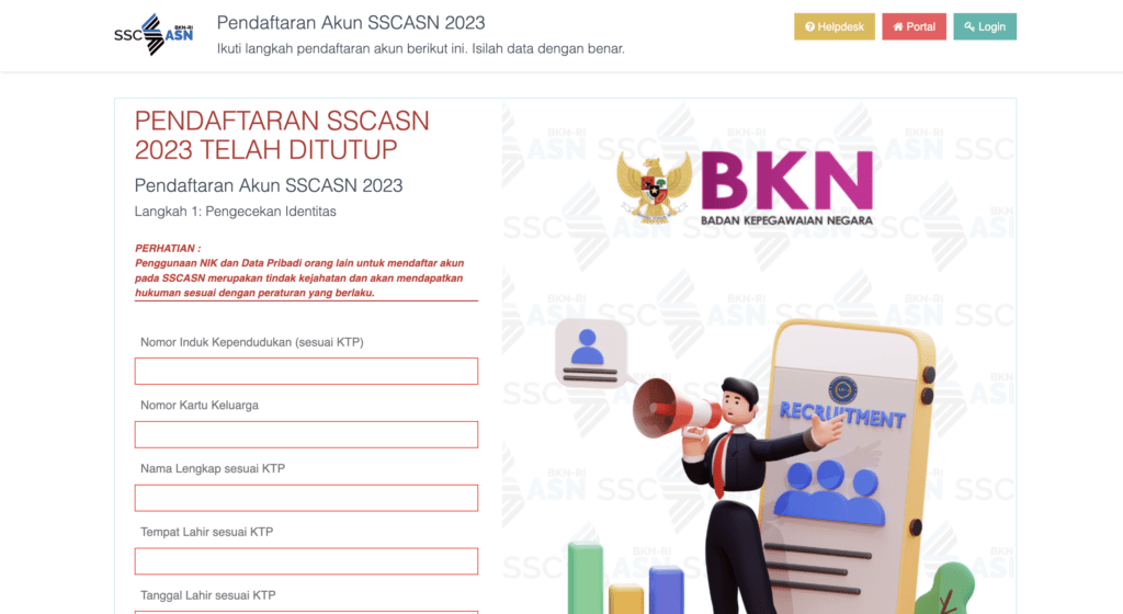 pendaftaran cpns bin